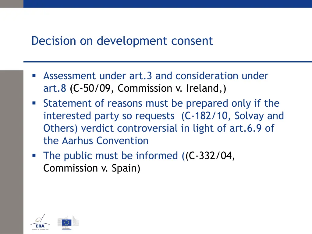 decision on development consent
