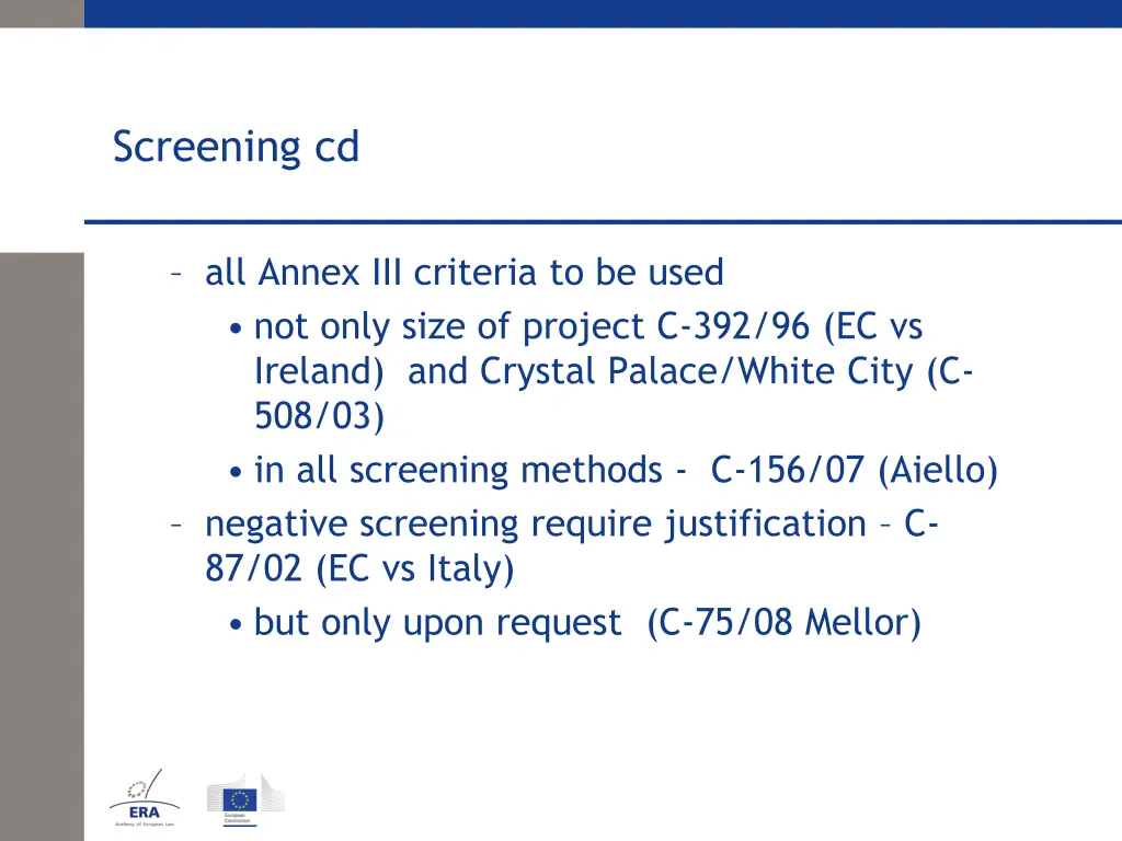 screening cd