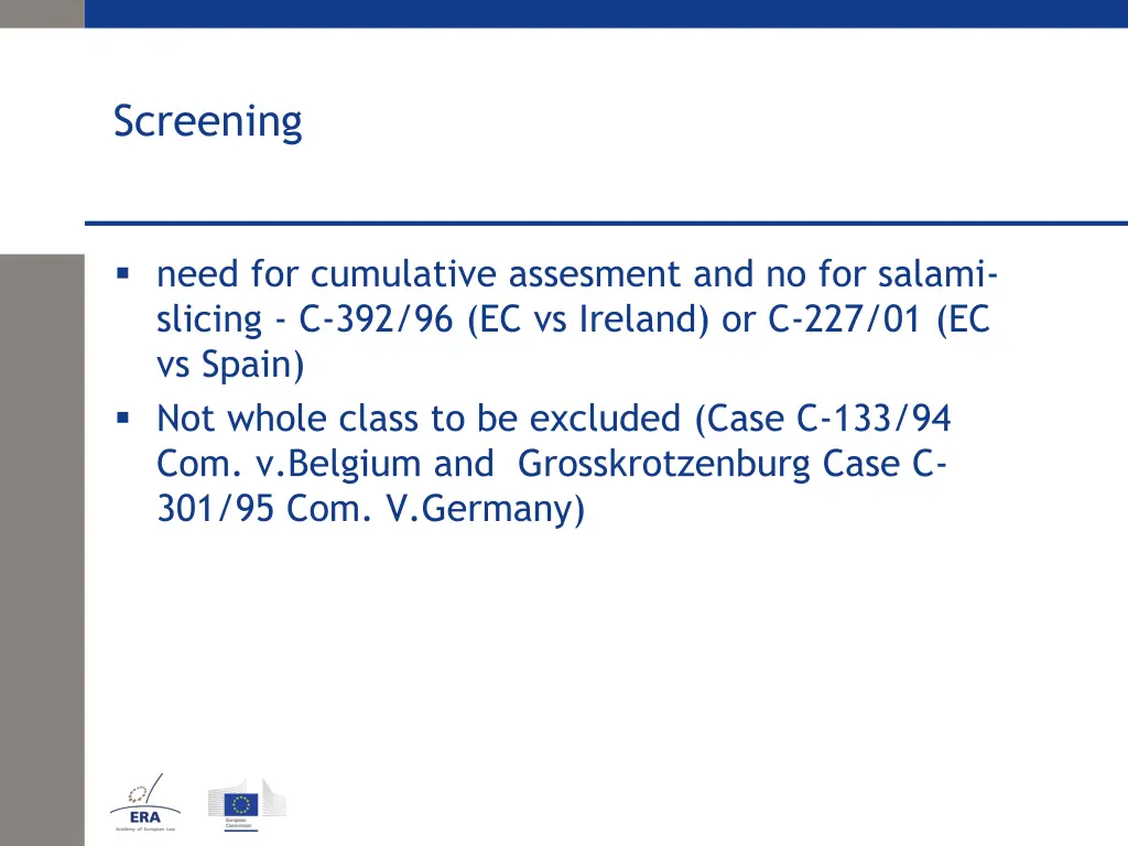 screening