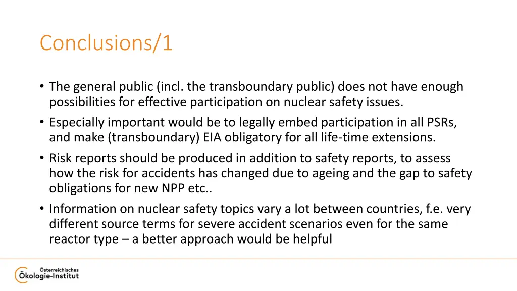 conclusions 1