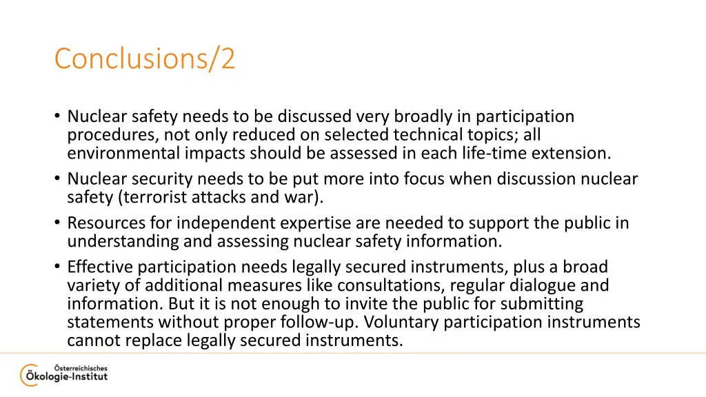 conclusions 2