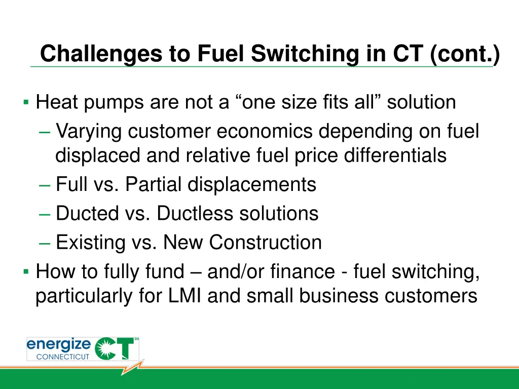 challenges to fuel switching in ct cont