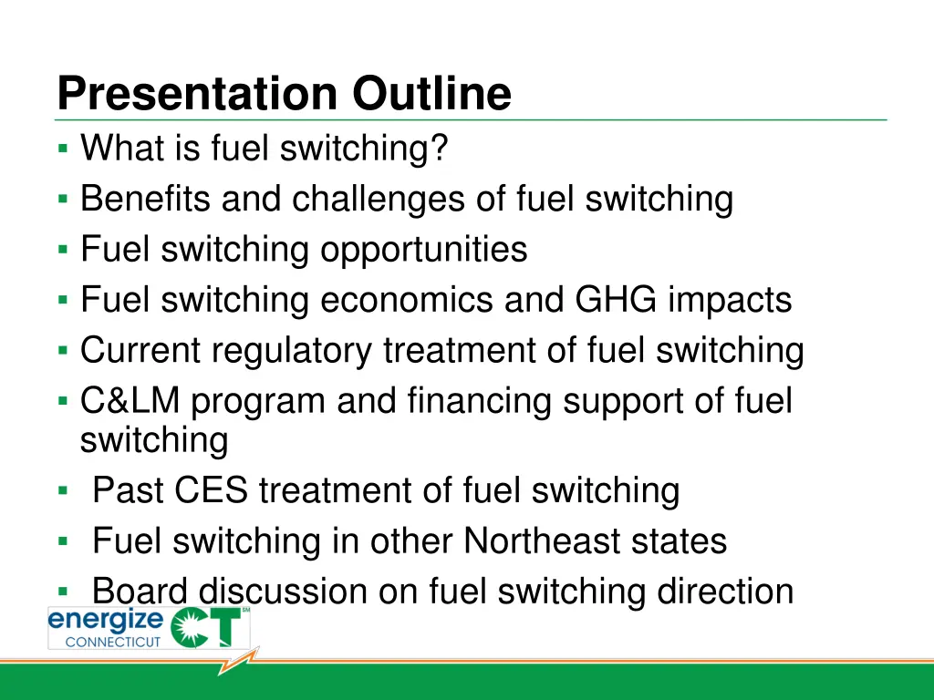 presentation outline what is fuel switching