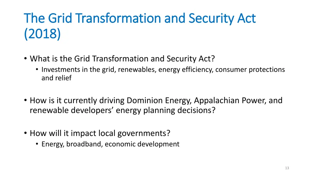 the grid transformation and security act the grid