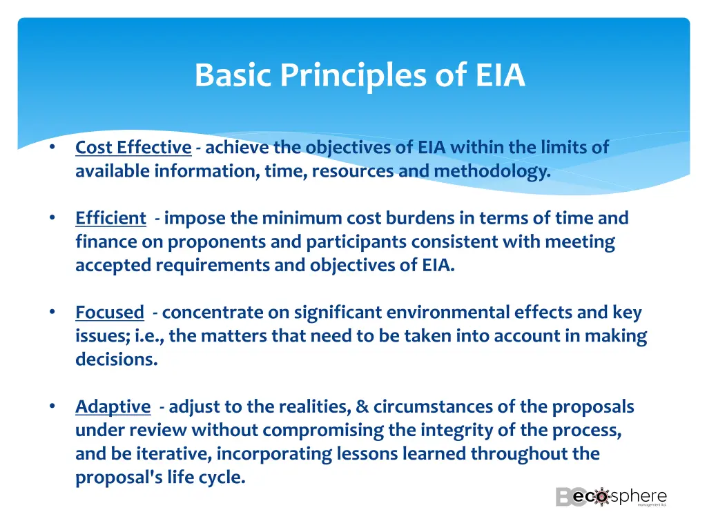 basic principles of eia 1