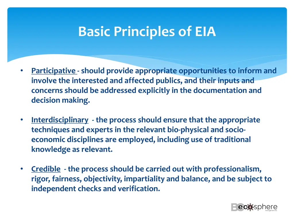 basic principles of eia 2