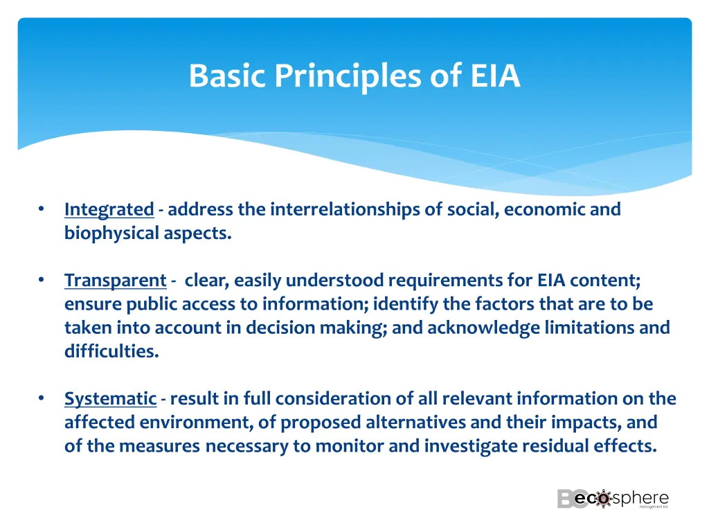 basic principles of eia 3