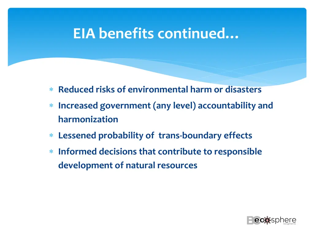 eia b enefits continued