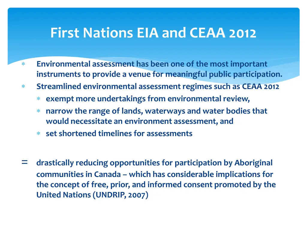 first nations eia and ceaa 2012 2