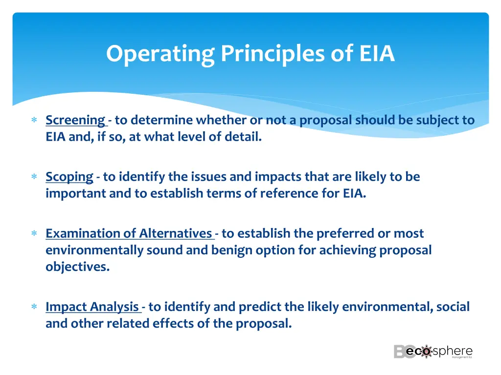 operating principles of eia 1