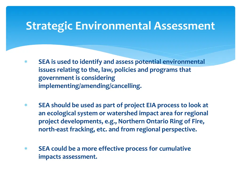 strategic environmental assessment