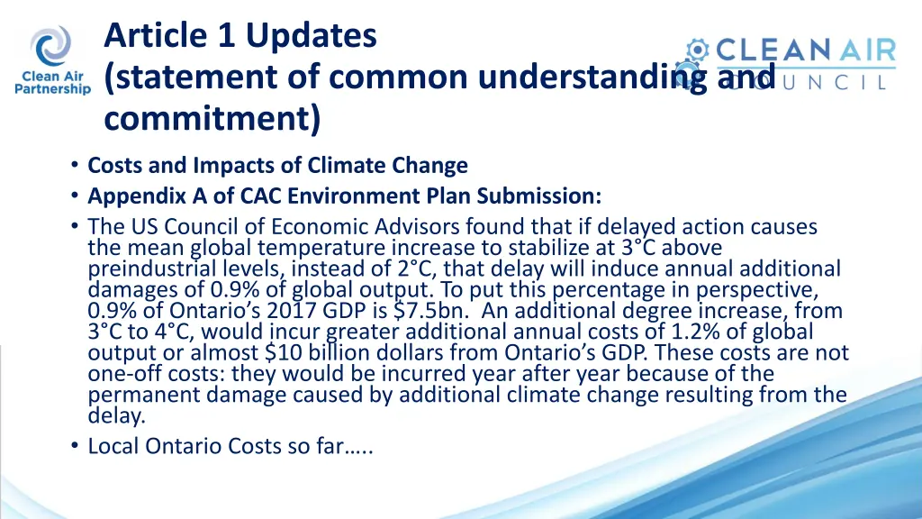 article 1 updates statement of common 2