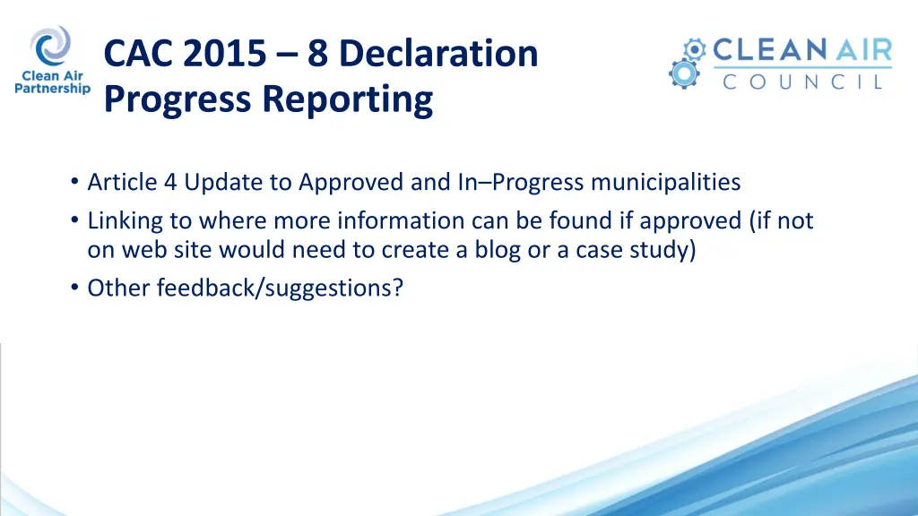 cac 2015 8 declaration progress reporting