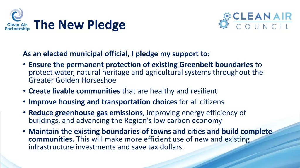the new pledge