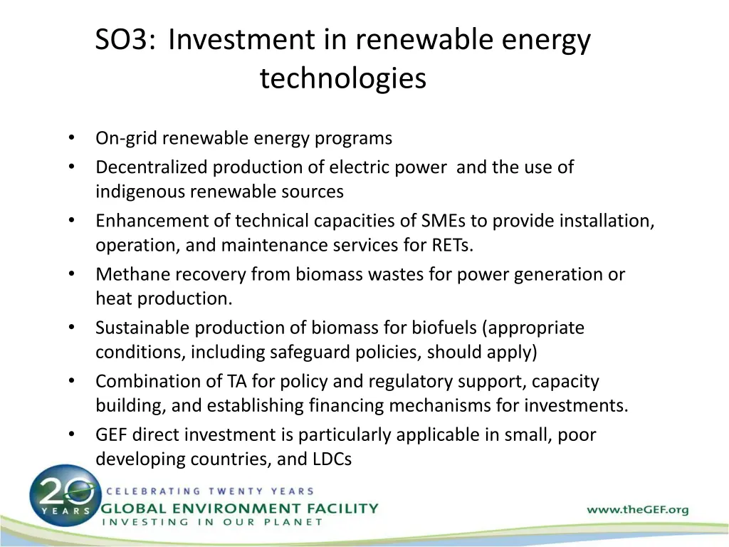 so3 investment in renewable energy technologies
