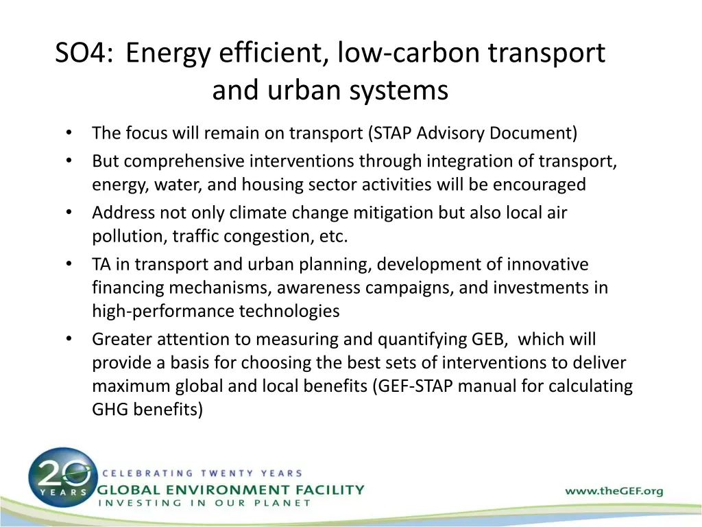 so4 energy efficient low carbon transport