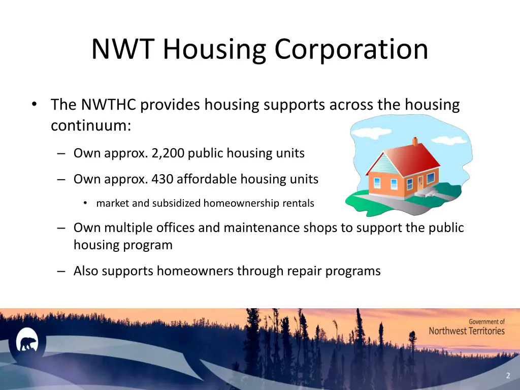 nwt housing corporation