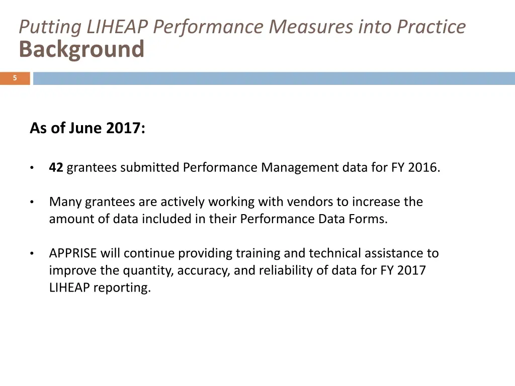 putting liheap performance measures into practice 4