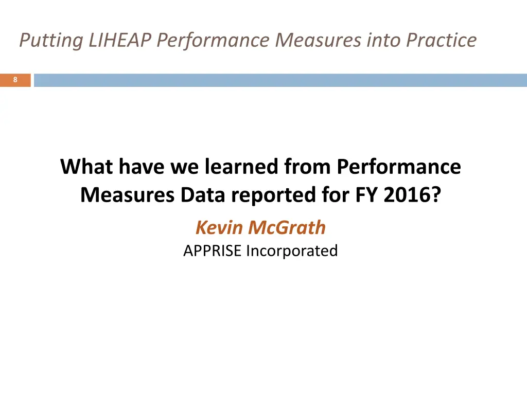 putting liheap performance measures into practice 7