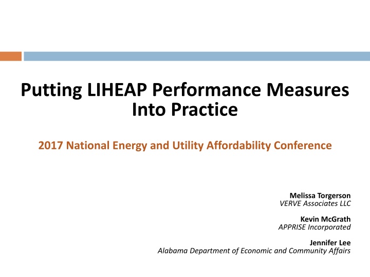 putting liheap performance measures into practice