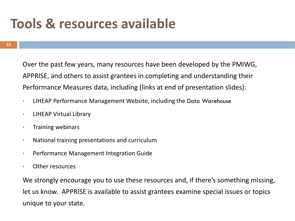 tools resources available