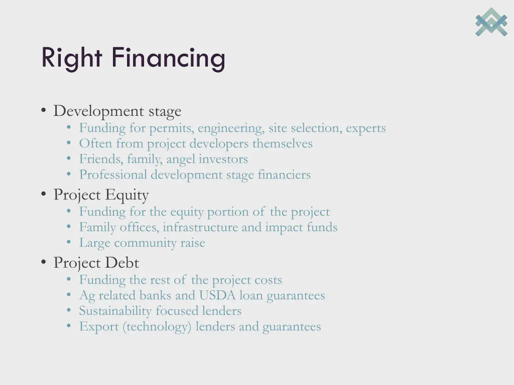right financing
