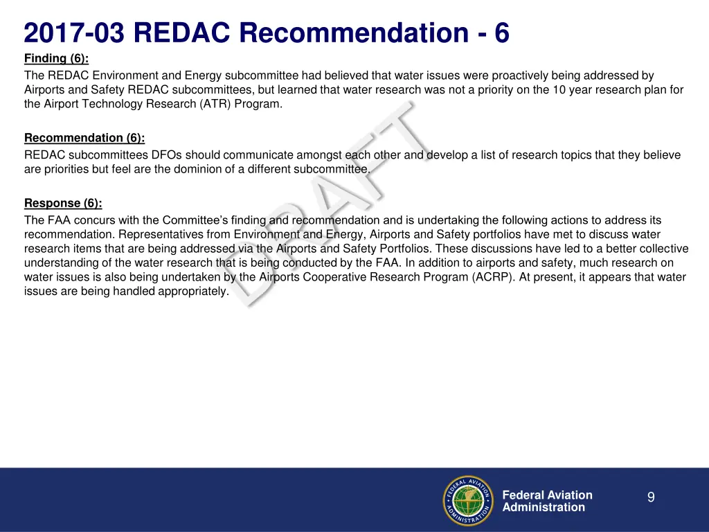 2017 03 redac recommendation 6 finding