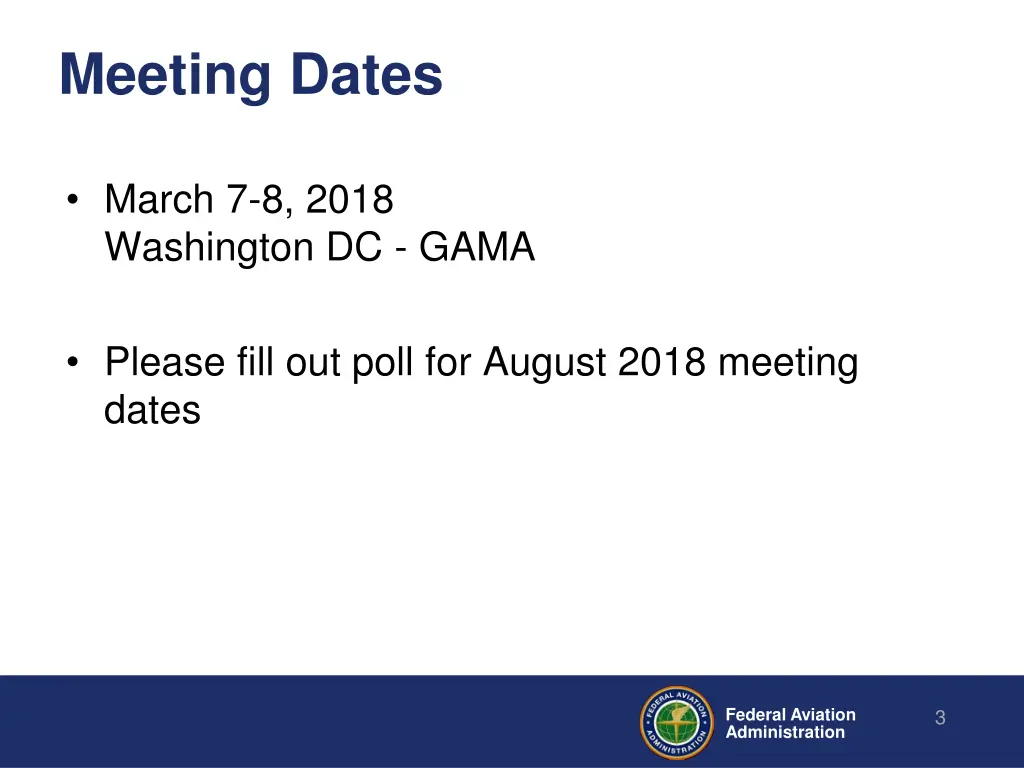 meeting dates