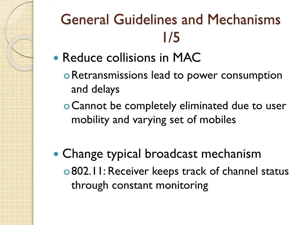 general guidelines and mechanisms 1 5 reduce