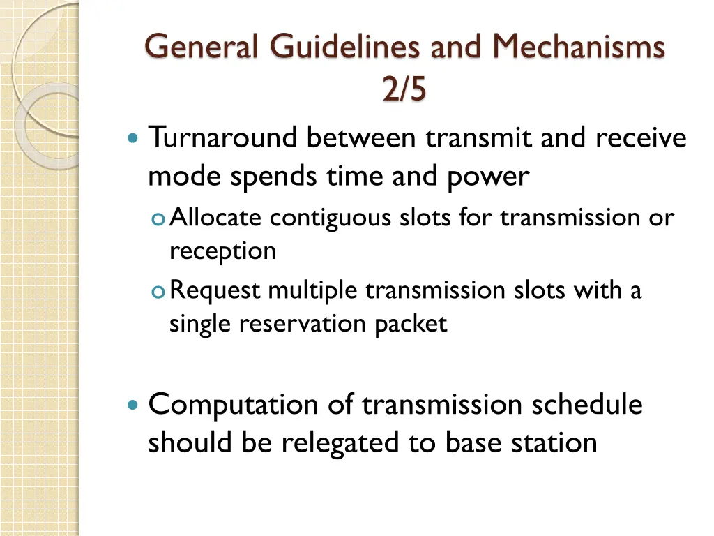 general guidelines and mechanisms 2 5 turnaround