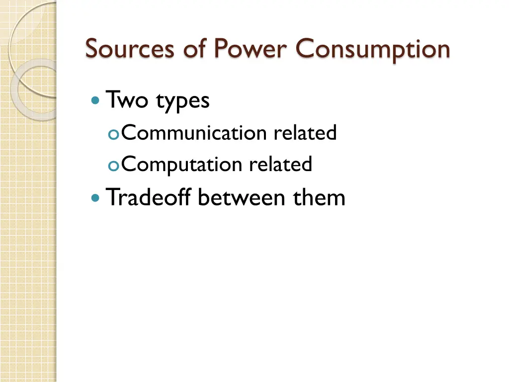 sources of power consumption