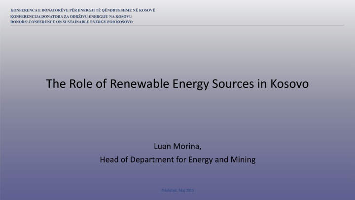 the role of renewable energy sources in kosovo