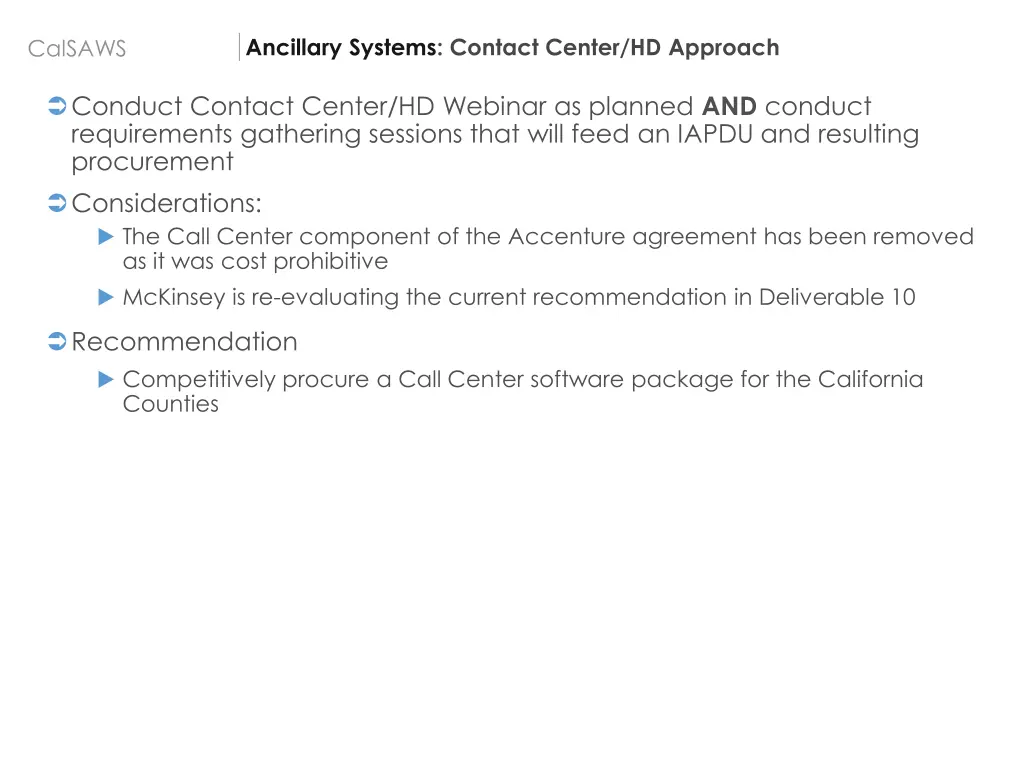 ancillary systems contact center hd approach