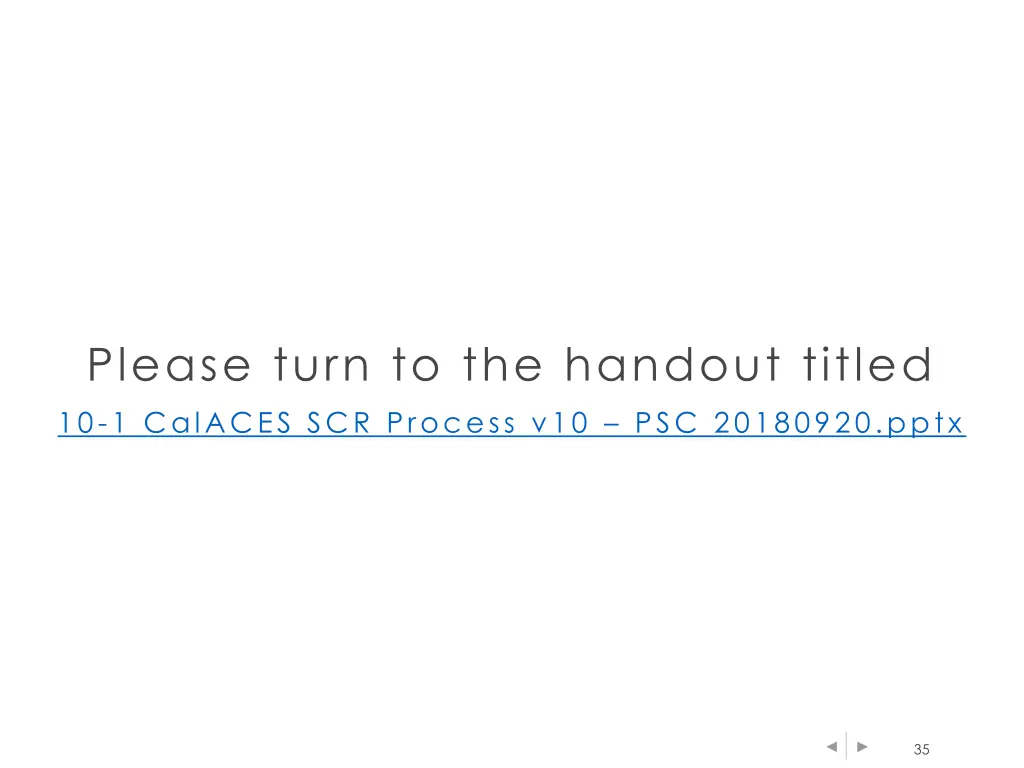 please turn to the handout titled 10 1 calaces