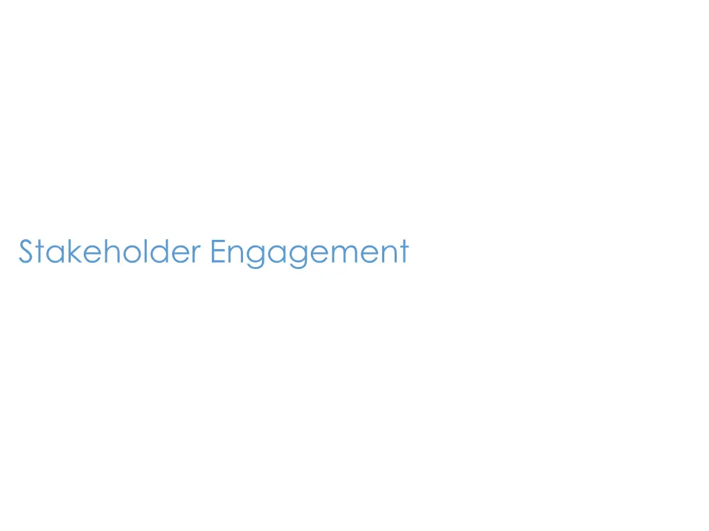stakeholder engagement