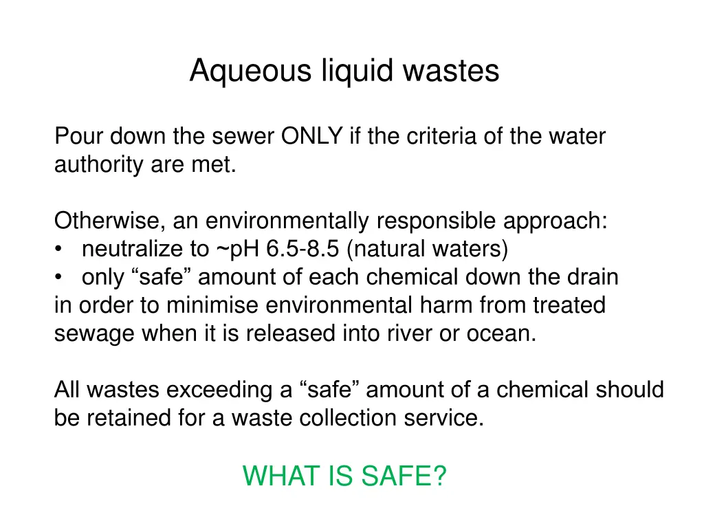 aqueous liquid wastes