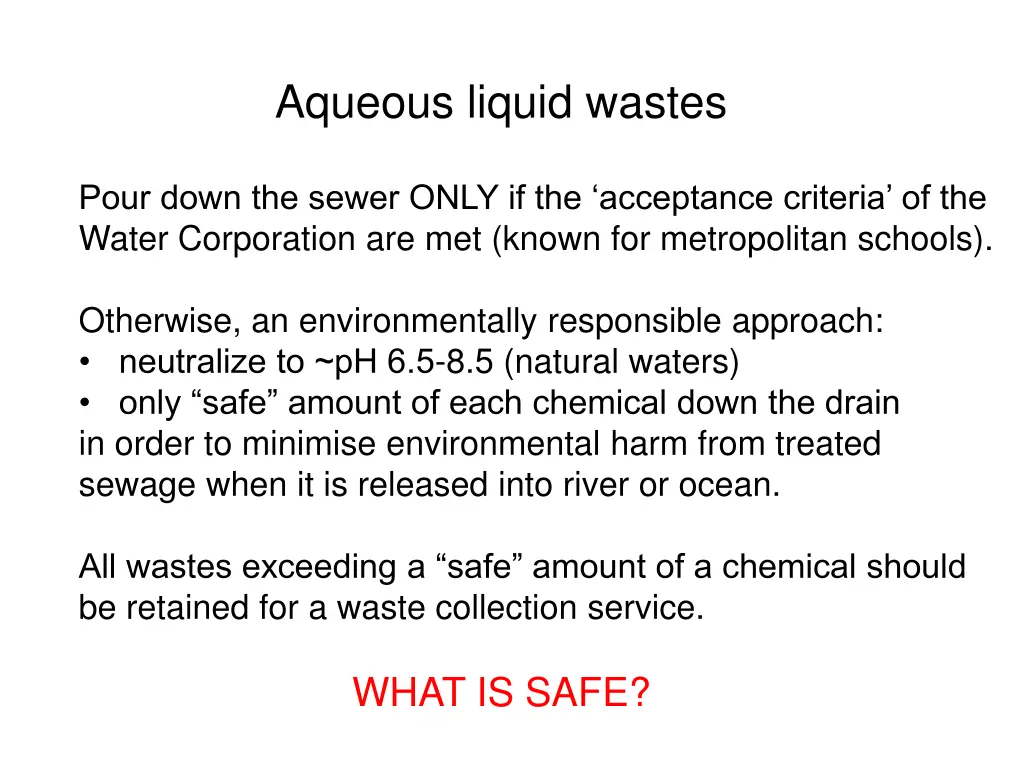 aqueous liquid wastes