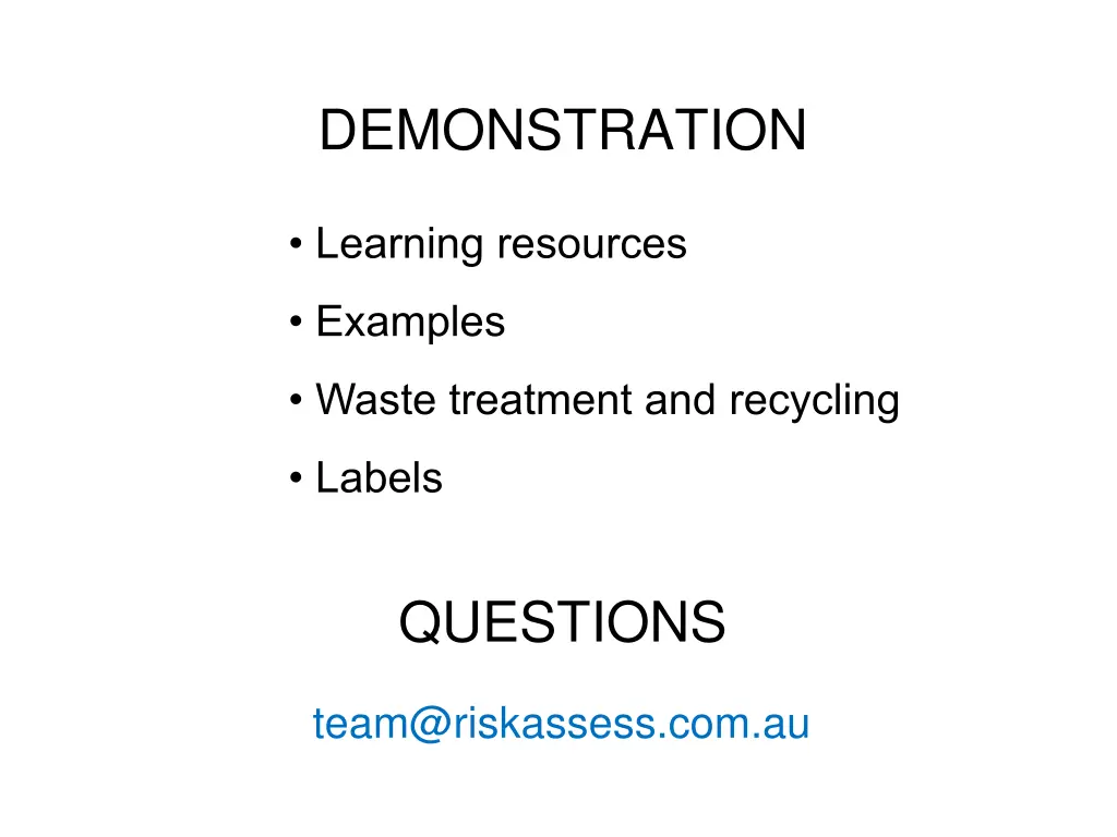 demonstration