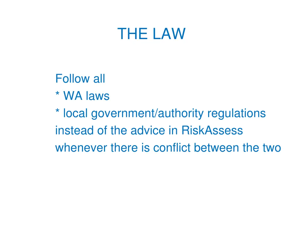 the law