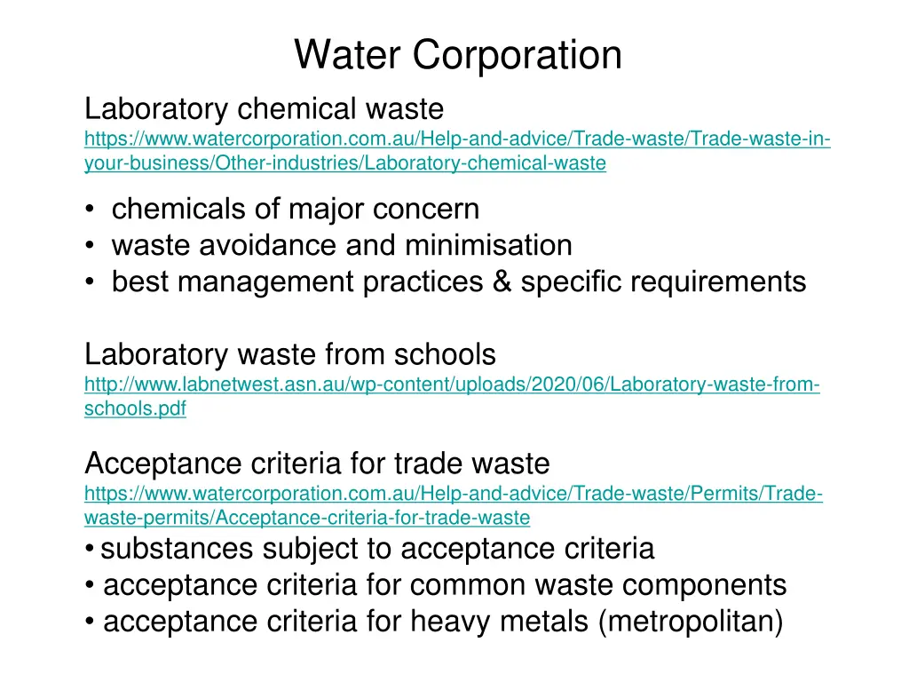 water corporation
