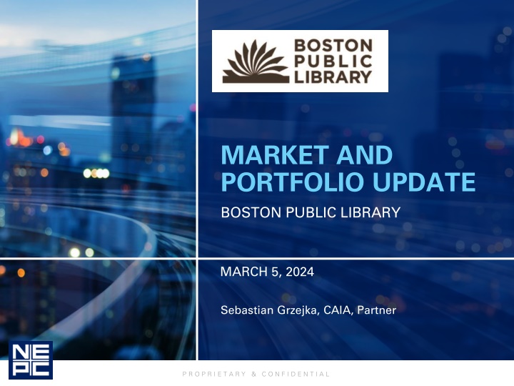 market and portfolio update