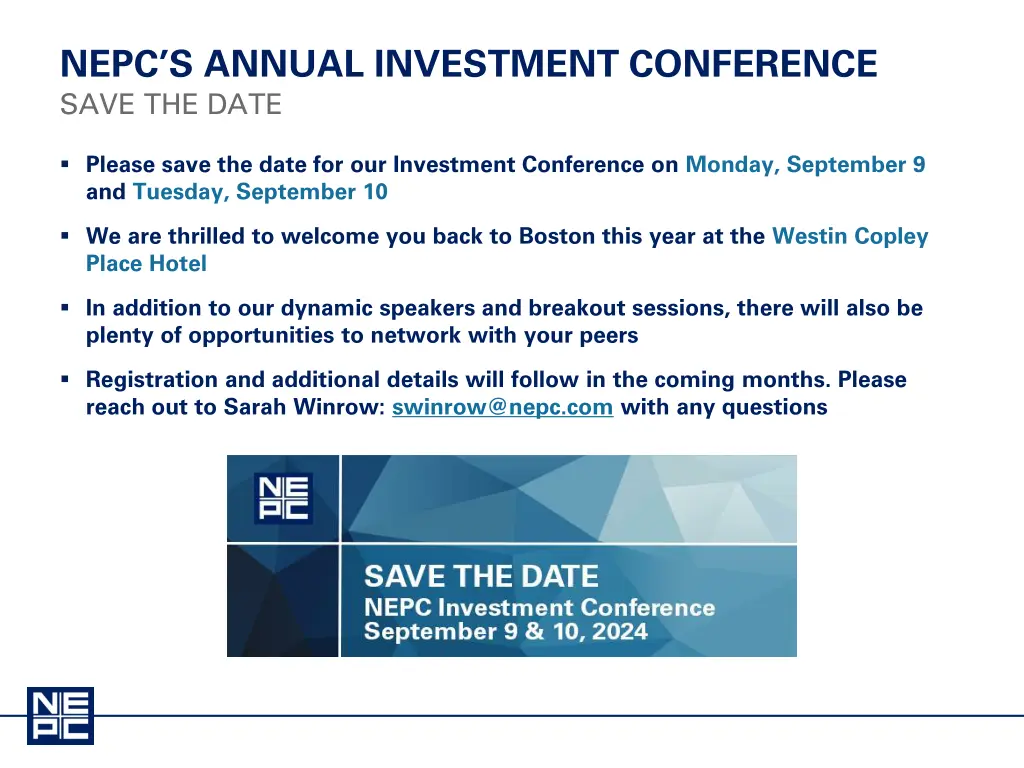 nepc s annual investment conference save the date