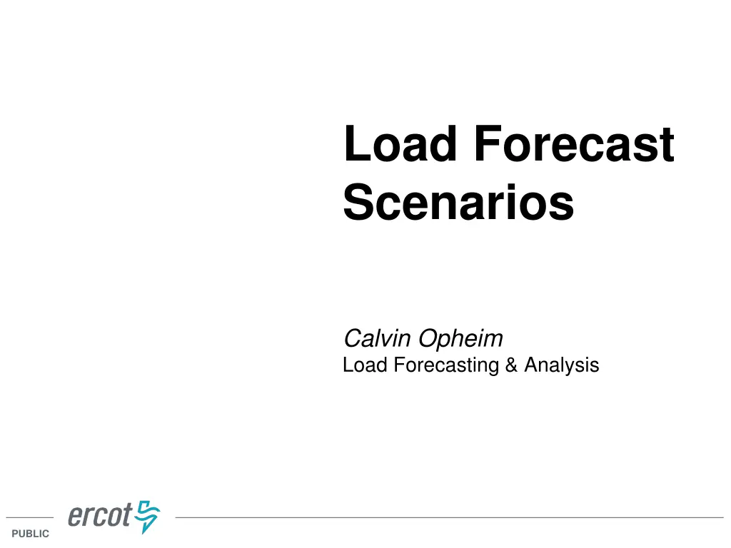load forecast scenarios