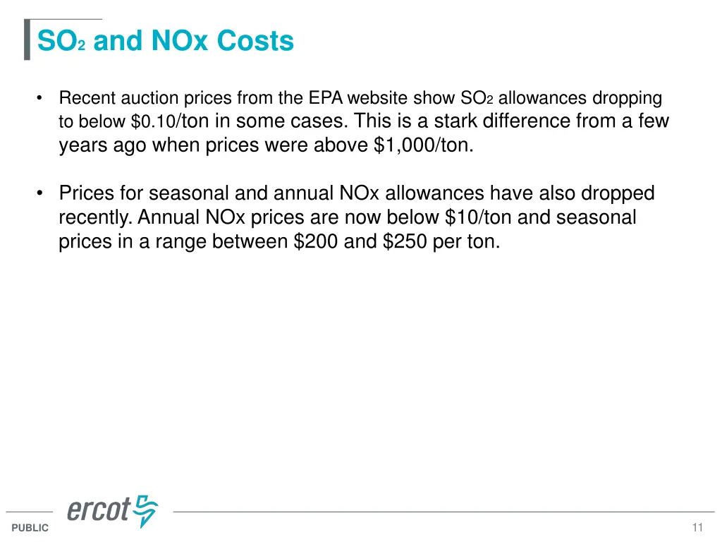 so 2 and nox costs