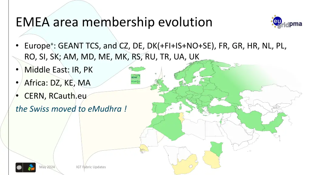 emea area membership evolution