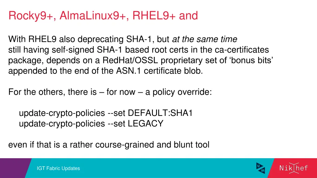 rocky9 almalinux9 rhel9 and