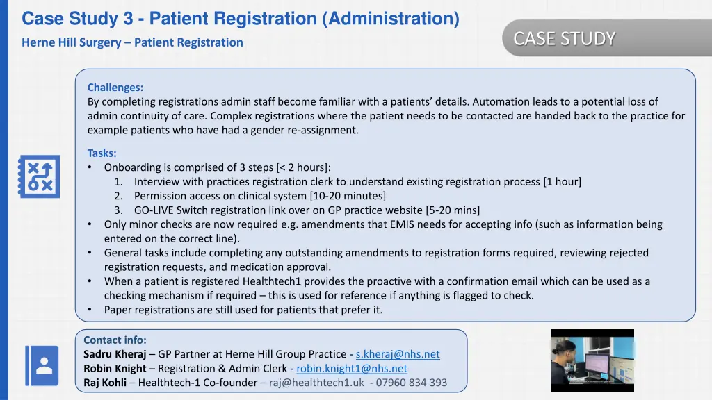 case study 3 patient registration administration