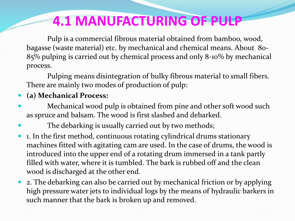 4 1 manufacturing of pulp