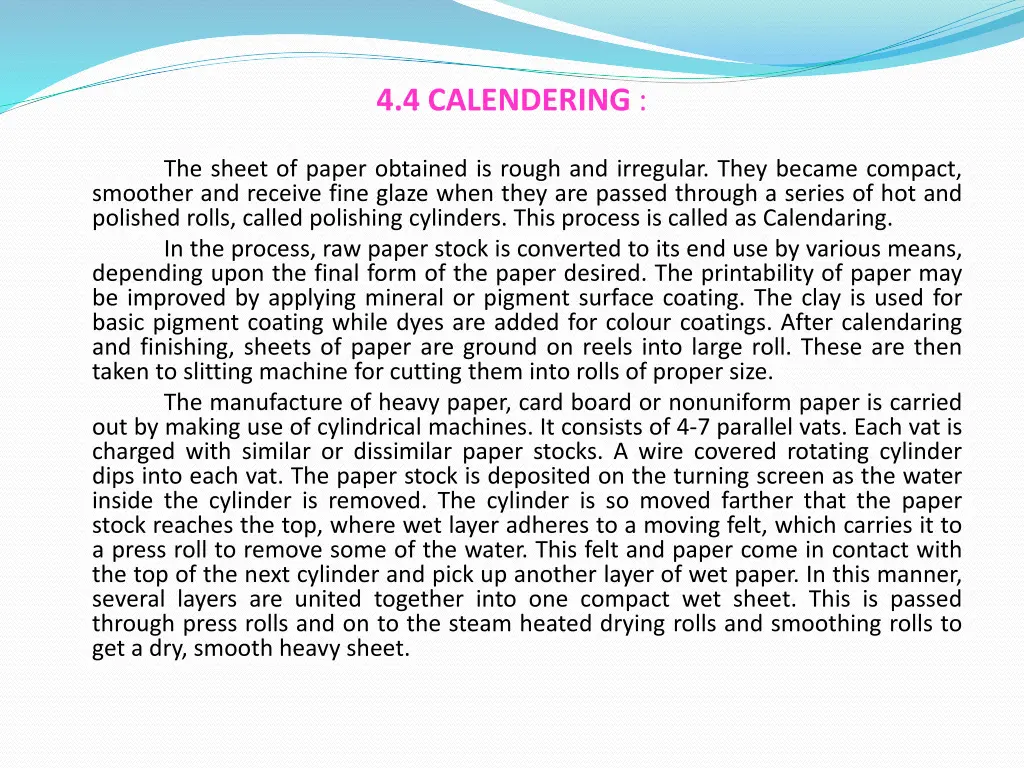 4 4 calendering