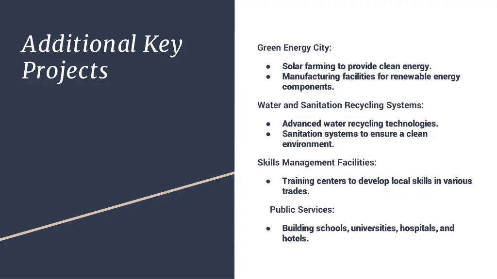 additional key projects